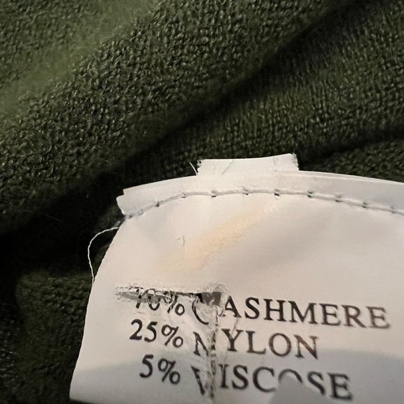 Cashmere Forest Green Ribbed Mock Neck Dress 8/10 - Picture 6 of 6